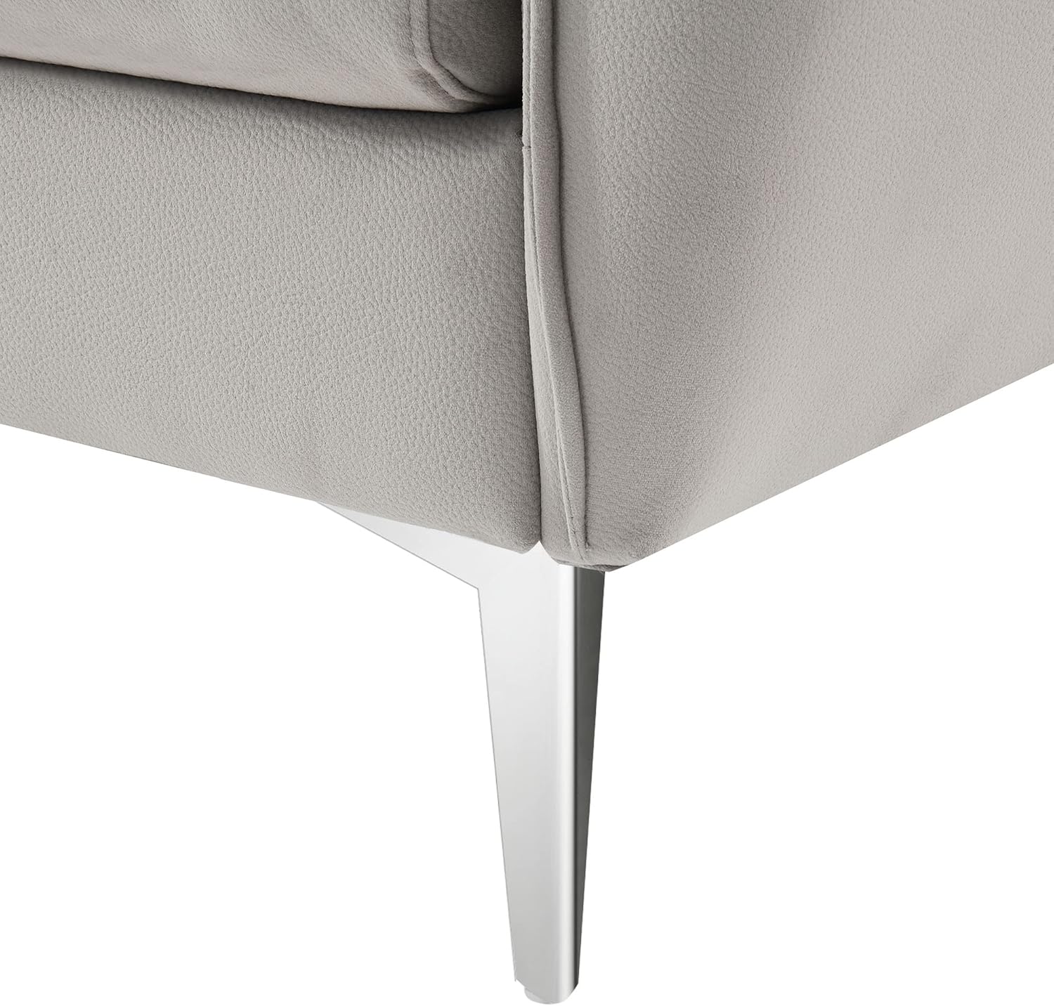 111" Convertible Sectional Sofa Couch, Flannel L Shape Furniture Couch with Chaise Left/Right Handed Chaise - Image 6