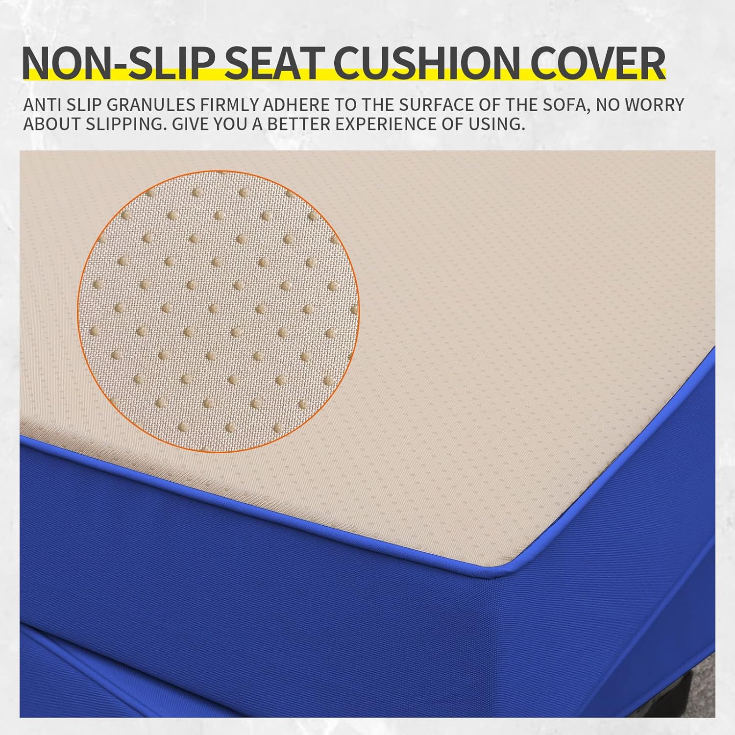 4 Pieces Patio PE Wicker Furniture Set Resin Rattan Outdoor Conversation Sofa Sets Sectional Couch with Table and Royal Blue Cushions - Image 5