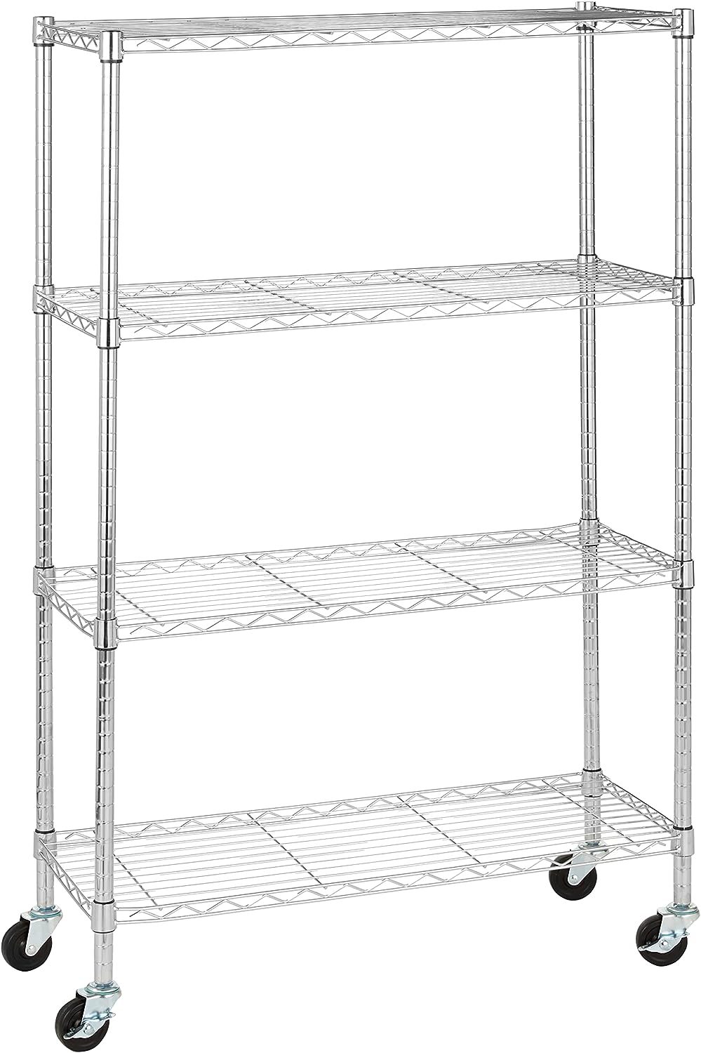 Amazon Basics 3-Shelf Adjustable, Heavy Duty Storage Shelving Unit (250 lbs loading capacity per shelf), Steel Organizer Wire Rack, Black, 23.2"L x 13.4"W x 30"H - Image 10