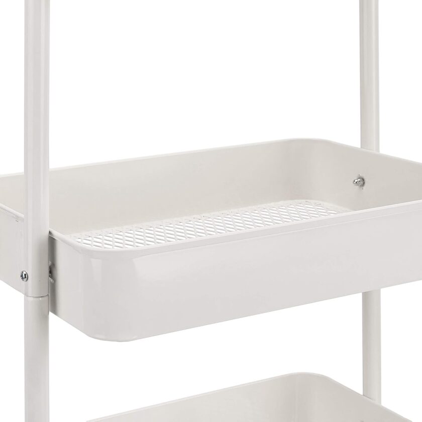 Amazon Basics 3-Tier Rolling Utility or Kitchen Cart - White - Image 2