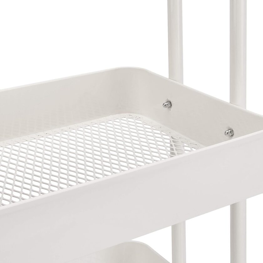 Amazon Basics 3-Tier Rolling Utility or Kitchen Cart - White - Image 3