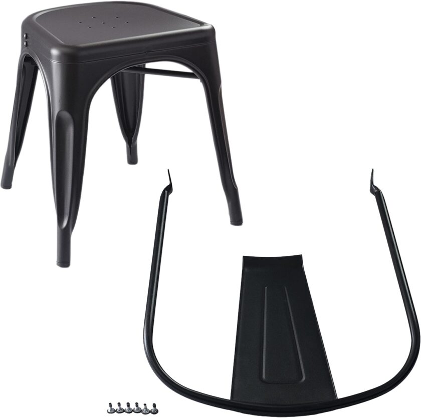 Amazon Basics 33DC01S4-BK Chair, 4 Pack, 20.1"D x 17.1"W x 33.5"H, Black - Image 6