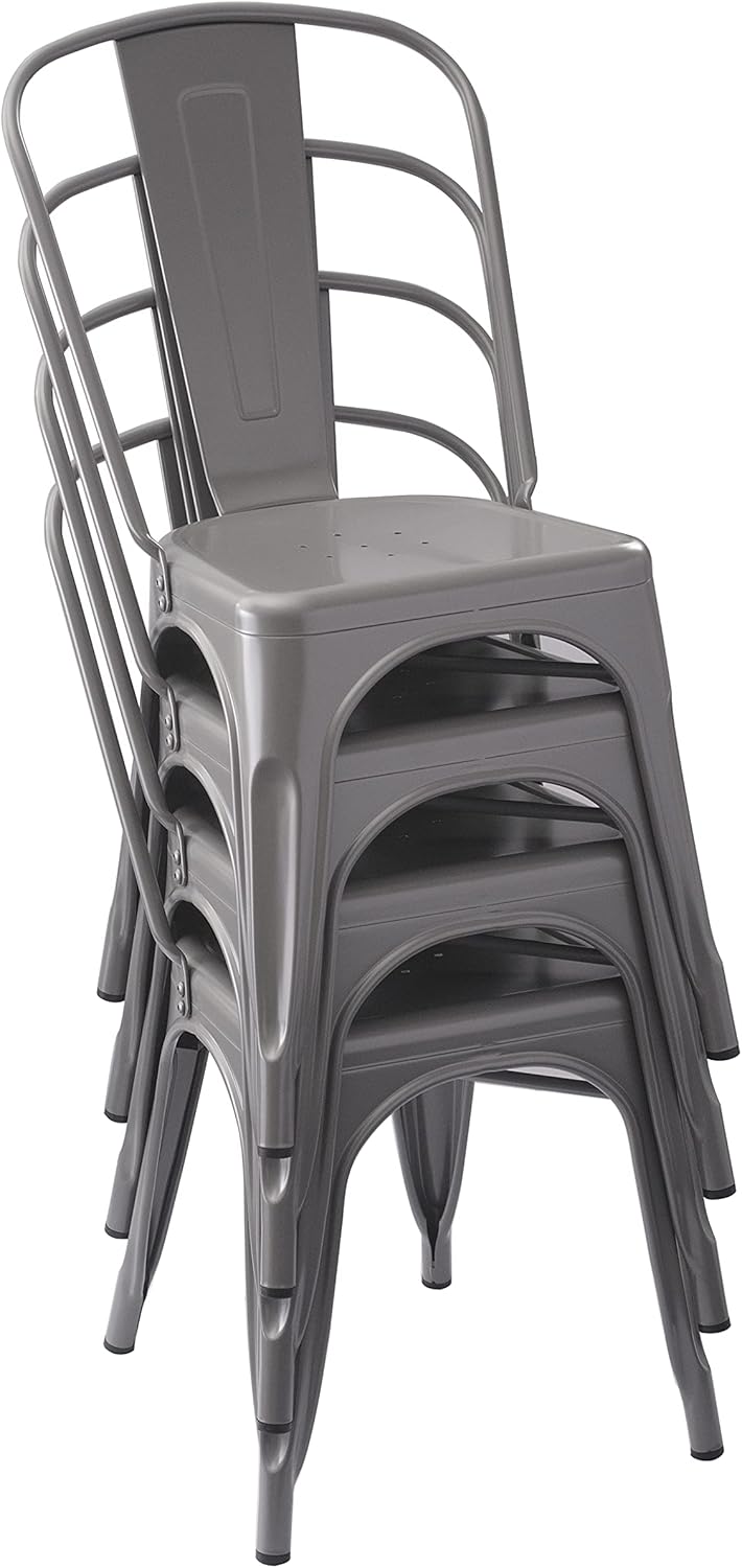 Amazon Basics 33DC01S4-BK Chair, 4 Pack, 20.1"D x 17.1"W x 33.5"H, Black - Image 7