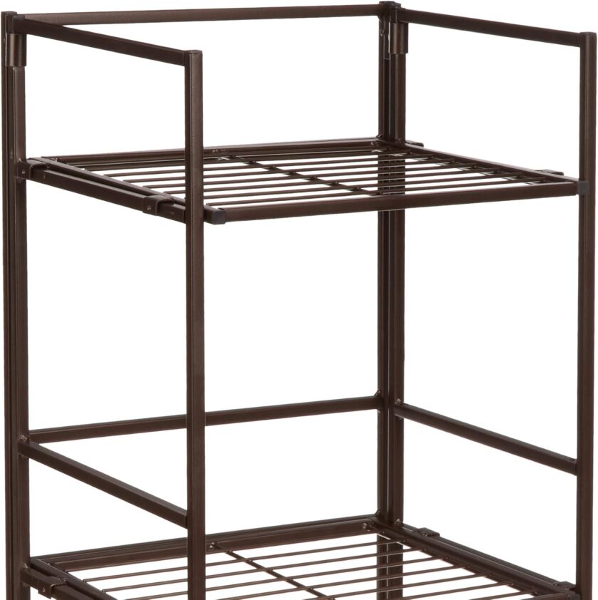 Amazon Basics 4-Tier Iron Tower Shelf, Black, 11.4"L x 11.8"W x 44.5"H - Image 5