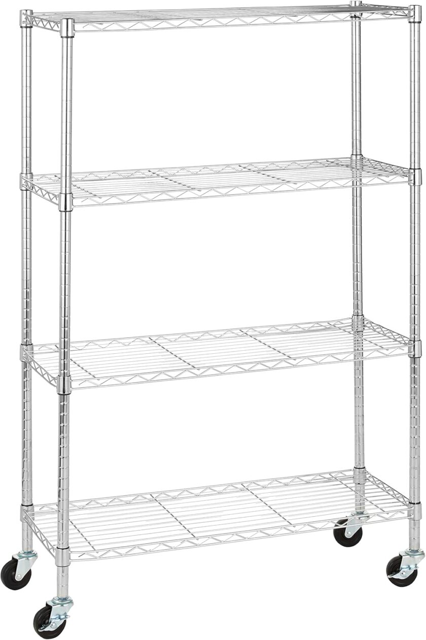 Amazon Basics 5-Shelf Adjustable, Heavy Duty Storage Shelving Unit (350 lbs loading capacity per shelf), Steel Organizer Wire Rack, Black (36L x 14W x 72H) - Image 8
