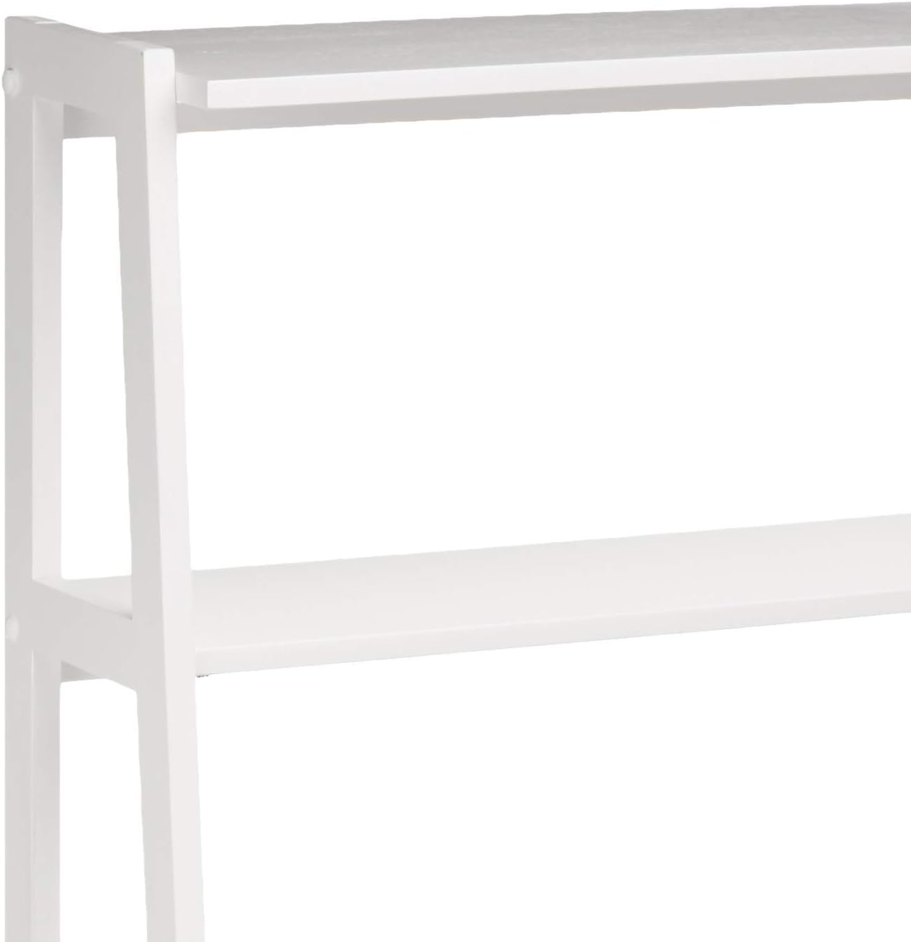 Amazon Basics Rubberwood 5 Shelf Ladder Bookcase, White, 15.03" D x 25.98" W x 74.48" H - Image 6