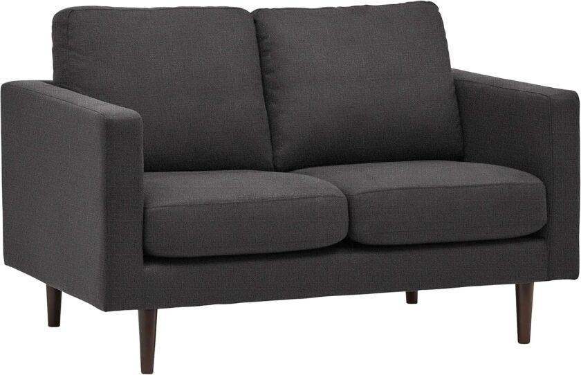 Amazon Brand - Rivet Revolve Modern Upholstered Loveseat Sofa, 56"W, Linen - Image 13