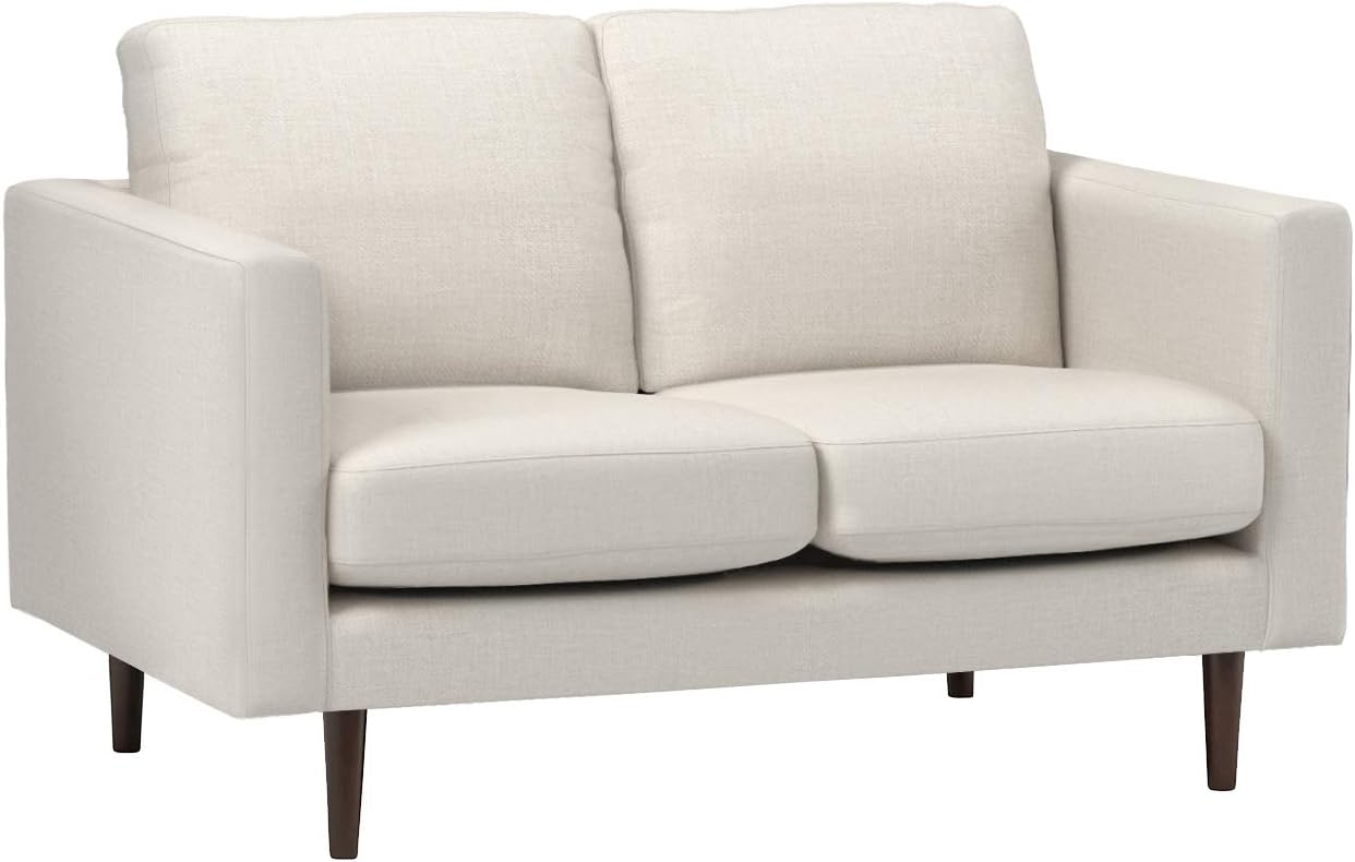 Amazon Brand - Rivet Revolve Modern Upholstered Loveseat Sofa, 56"W, Linen