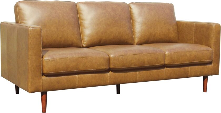 Amazon Brand - Rivet Revolve Modern Upholstered Loveseat Sofa, 56"W, Linen - Image 11