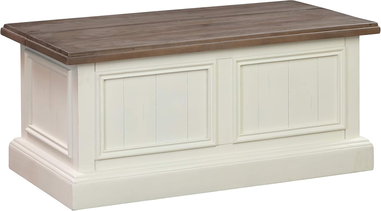 Amazon Brand - Stone & Beam Rustic Reclaimed Pine Rectangular Coffee Table, White, 18" x 41" x 22" - Image 7