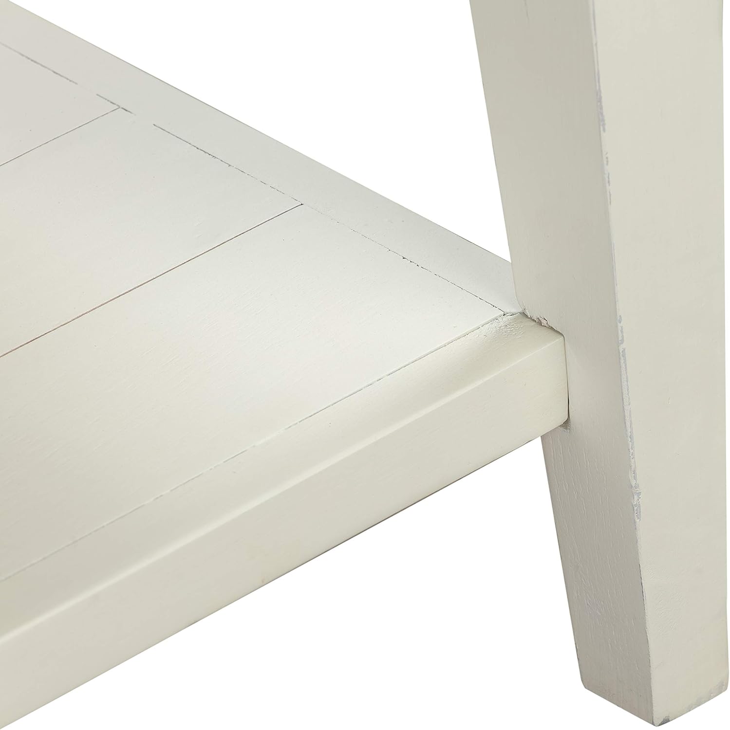 Amazon Brand - Stone & Beam Rustic Reclaimed Pine Rectangular Coffee Table, White, 18" x 41" x 22" - Image 4