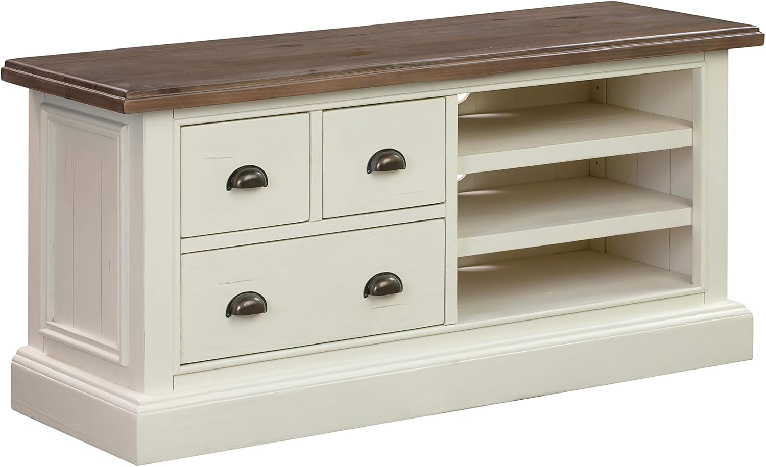 Amazon Brand - Stone & Beam Rustic Reclaimed Pine Rectangular Coffee Table, White, 18" x 41" x 22" - Image 8