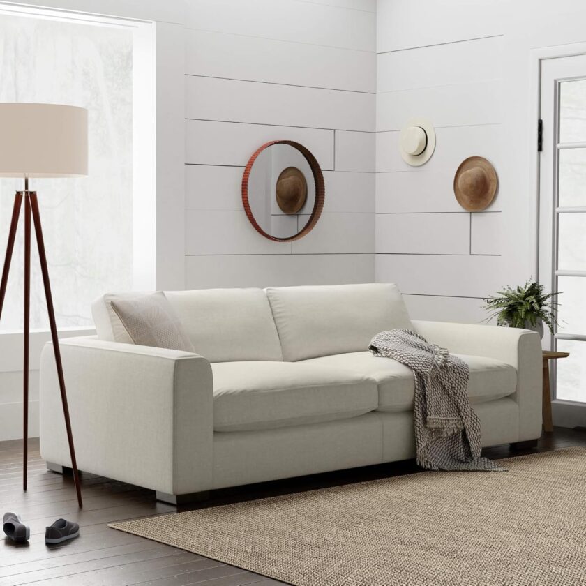 Amazon Brand - Stone & Beam Westview Extra Deep Down Filled Couch, 89"W Sofa, Cream - Image 2