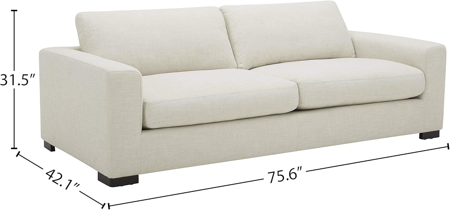Amazon Brand - Stone & Beam Westview Extra Deep Down Filled Couch, 89"W Sofa, Cream - Image 3