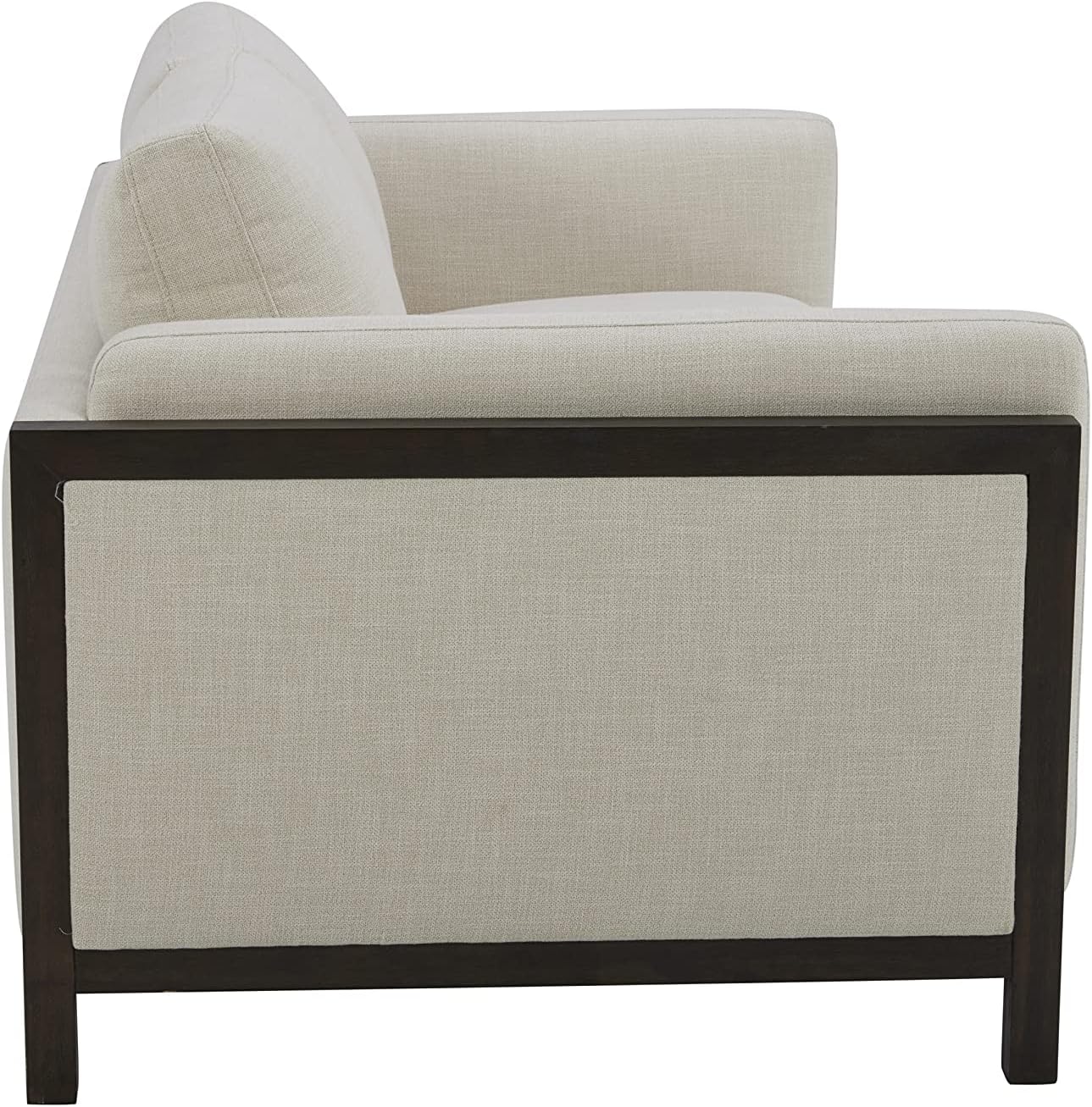 Amazon Brand \u2013 Stone & Beam Chesler Contemporary Loveseat Sofa with Wood Trim, 76"W, Cream - Image 4
