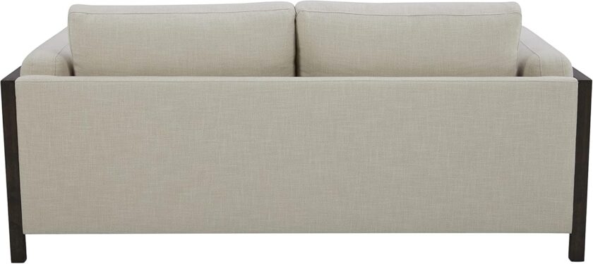 Amazon Brand \u2013 Stone & Beam Chesler Contemporary Loveseat Sofa with Wood Trim, 76"W, Cream - Image 3