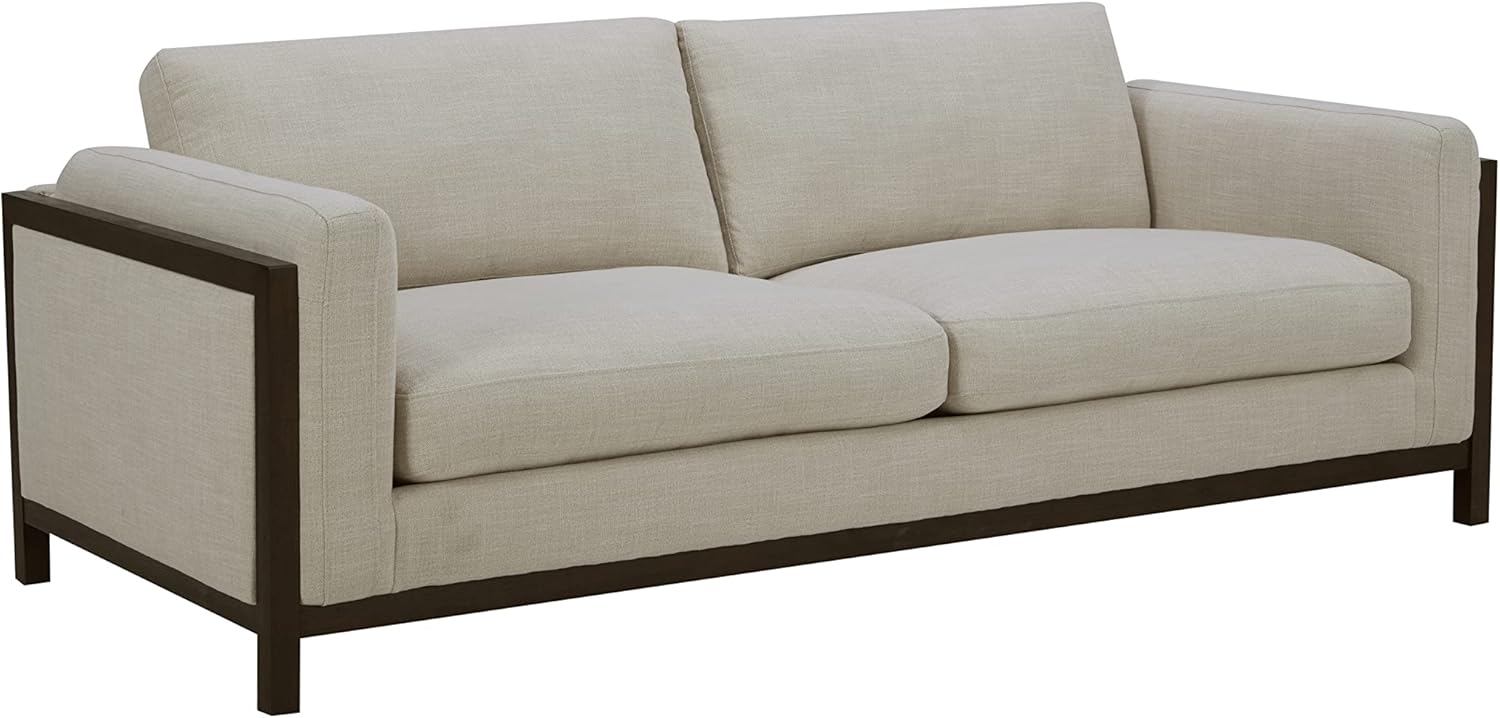 Amazon Brand \u2013 Stone & Beam Chesler Contemporary Loveseat Sofa with Wood Trim, 76"W, Cream - Image 11