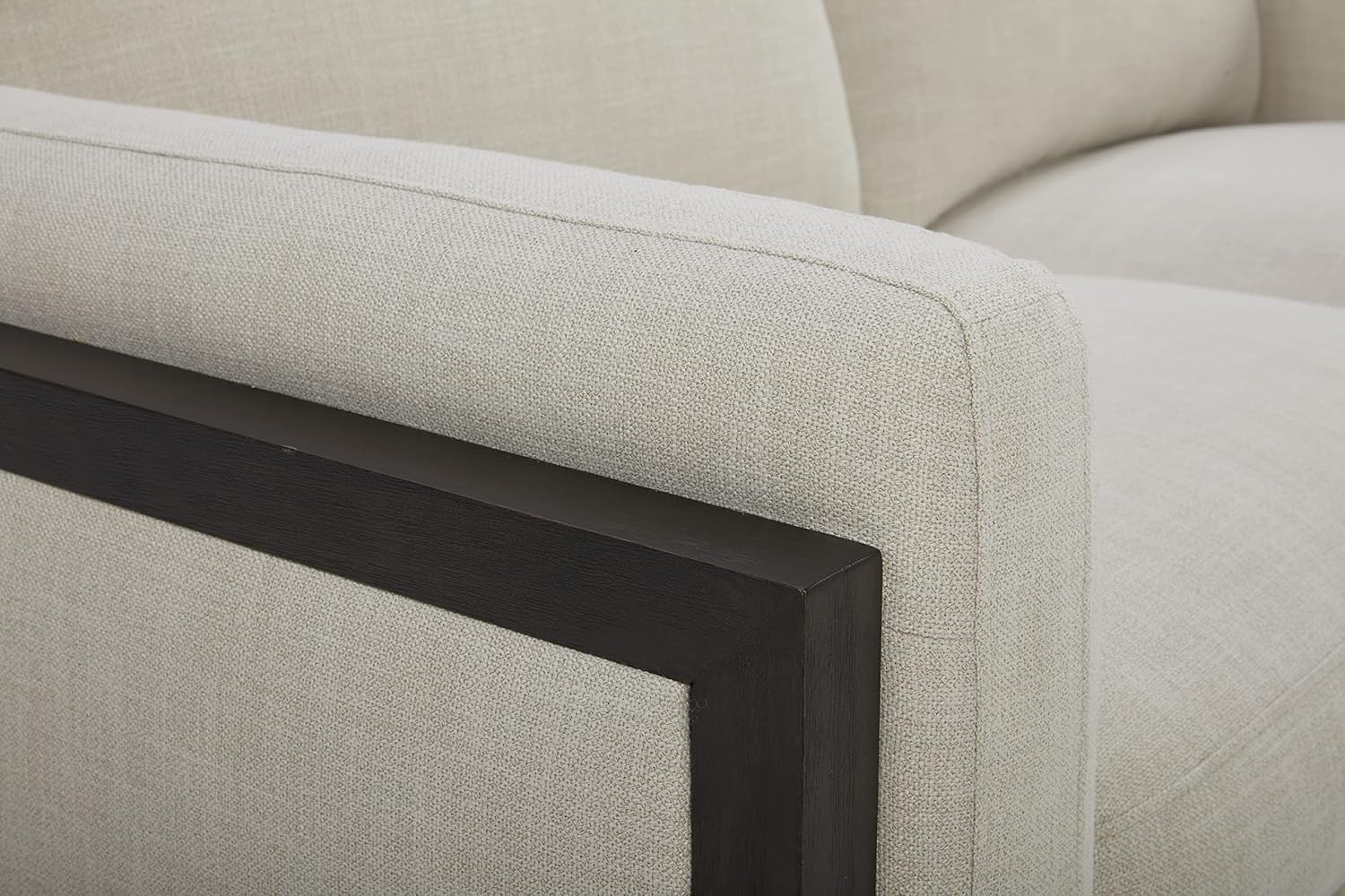 Amazon Brand \u2013 Stone & Beam Chesler Contemporary Loveseat Sofa with Wood Trim, 76"W, Cream - Image 7