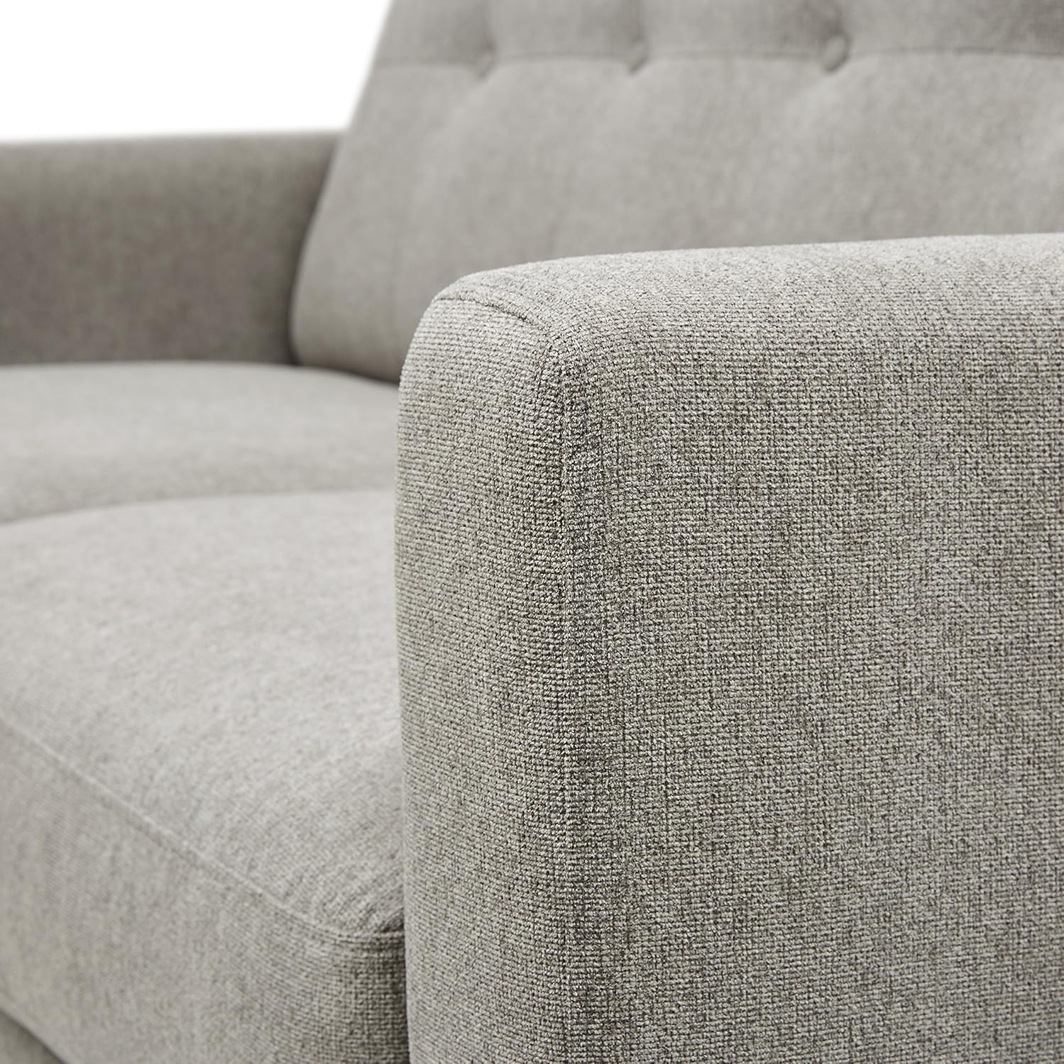 Amazon Brand â€“ Rivet Sloane Mid-Century Modern Loveseat Sofa, 64.2"W, Pebble Grey - Image 4