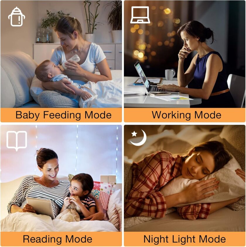 Ambimall Floor Lamps for Living Room, Modern Floor Lamp with Remote Control and Stepless Dimmable Colors Temperature & Brightness, Standing Lamps for Living Room Bedroom Office, 9W Bulb Included - Image 4