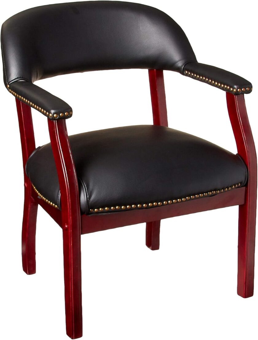 Boss Captainâ€™s Chair In Black Vinyl
