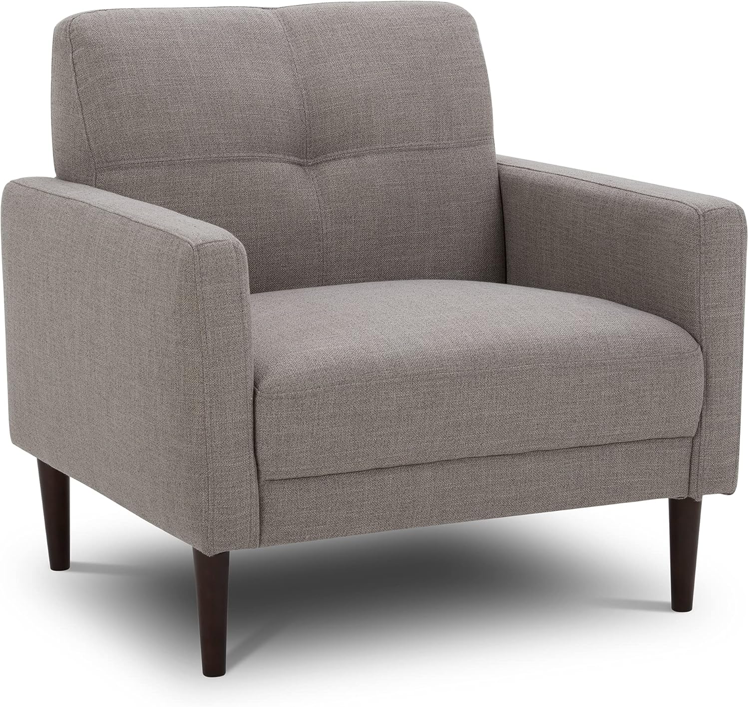 CHITA Living Room Chair Mid-Century Single Sofa Furniture 33''W Tufted Sofa Chair for Living Room Apartment, Solid Wood Leg, Easy Assembly, Flint Grey
