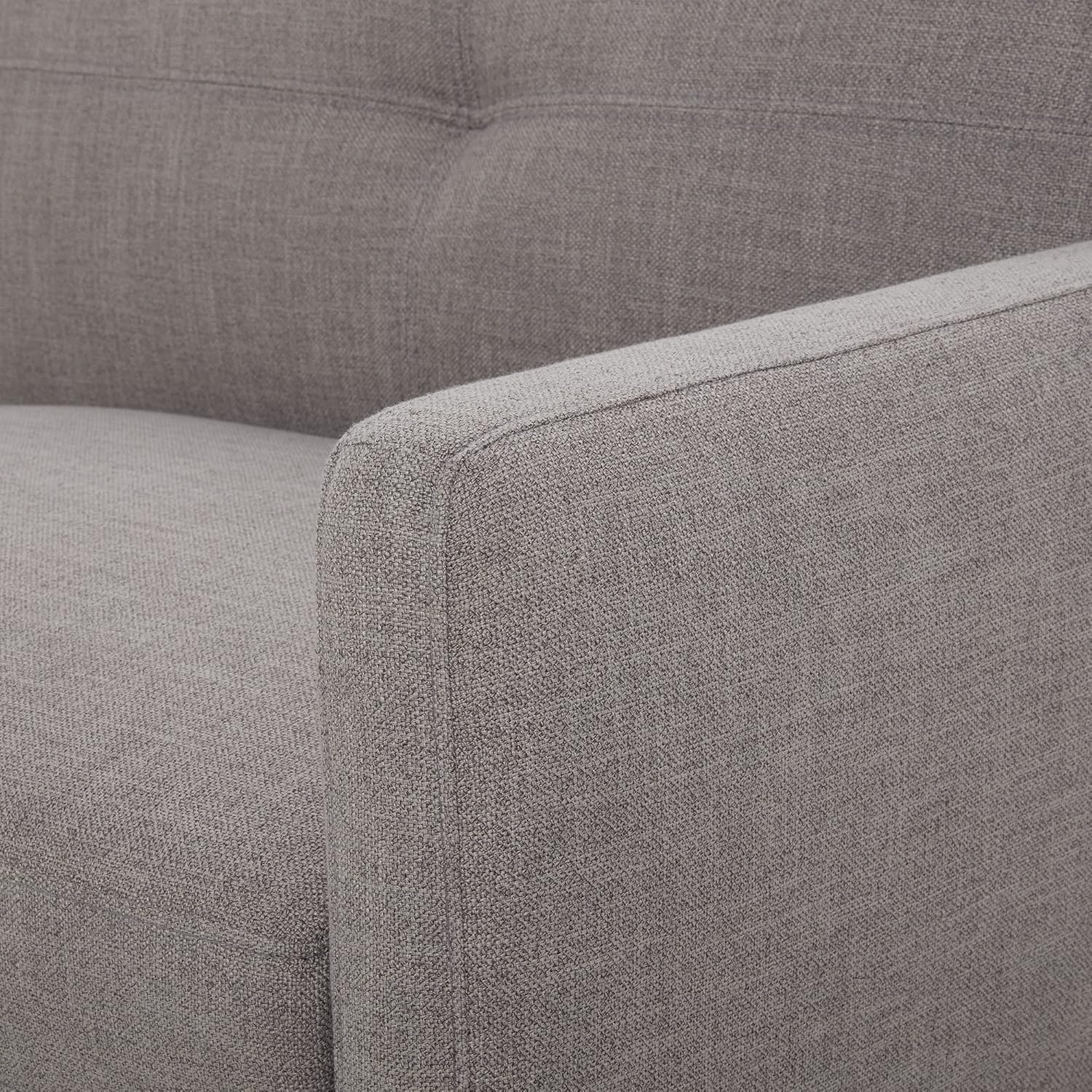 CHITA Living Room Chair Mid-Century Single Sofa Furniture 33''W Tufted Sofa Chair for Living Room Apartment, Solid Wood Leg, Easy Assembly, Flint Grey - Image 4