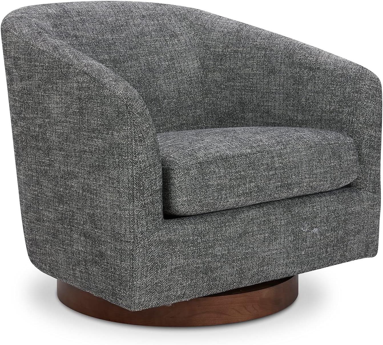 CHITA Swivel Accent Chair Armchair, Round Barrel Chair in Fabric for Living Room Bedroom, Pebble Grey - Image 9