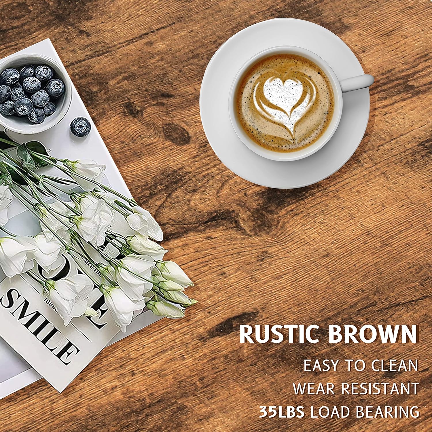 DANSION Coffee Table, Lift Top Coffee Table with Two Foldable Storage Baskets, Two Side Lift Tabletop Central Table for Living Room - Image 7