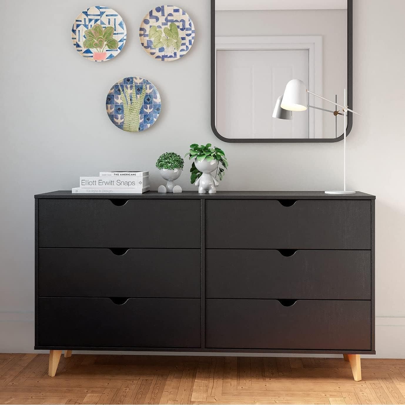 FALKK Furniture \u2013 Wide 6-Drawer Dresser \u2013 Double Wooden Dresser Cabinet \u2013 Versatile Furniture Nursery, Living & Bedroom \u2013 Convenient Free Stand Home Organizer (White) - Image 8