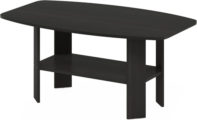 Furinno Simple Design Coffee Table, Dark Brown - Image 7