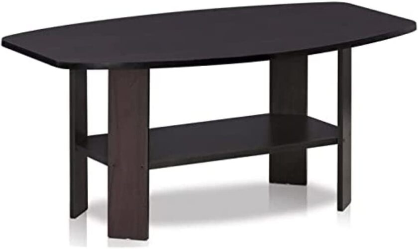 Furinno Simple Design Coffee Table, Dark Brown - Image 6