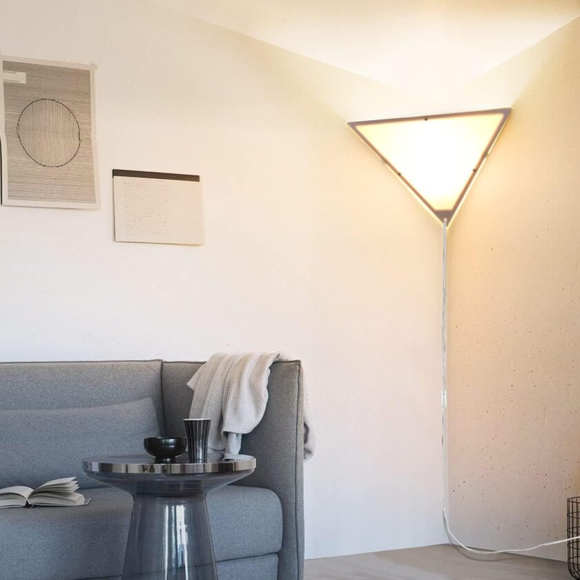 haultop 2 Pack Triangle Corner Lights for Living Room, Modern with Acrylic White Shade, Corner Ceiling Light Plug in Cord, Corner Wall Light for Bedroom, Office, Hallway - Image 8