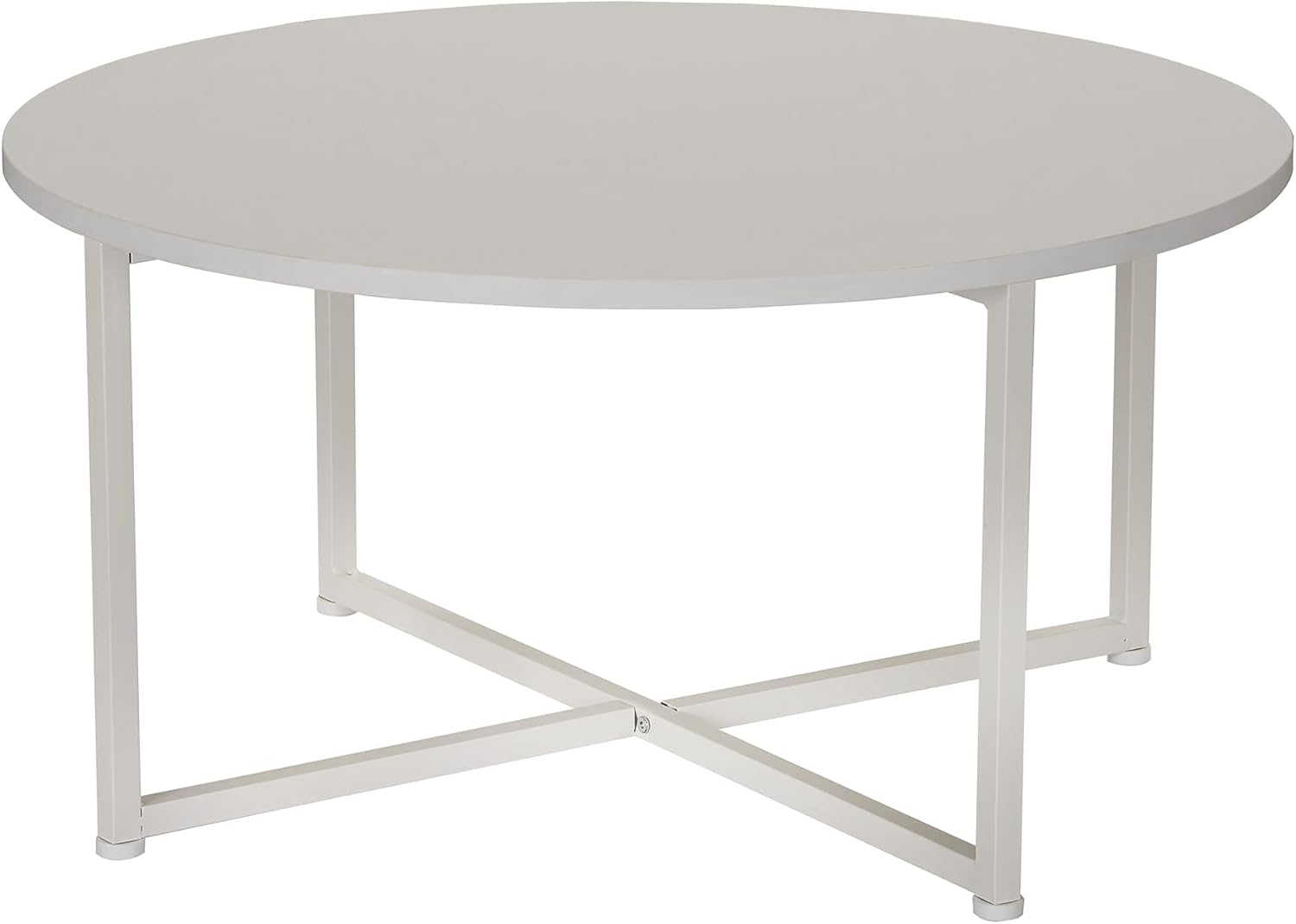 Household Essentials Jamestown Round Coffee Table Ashwood Rustic Wood Grain and Black Metal, 31.5 x 31.5 - Image 38