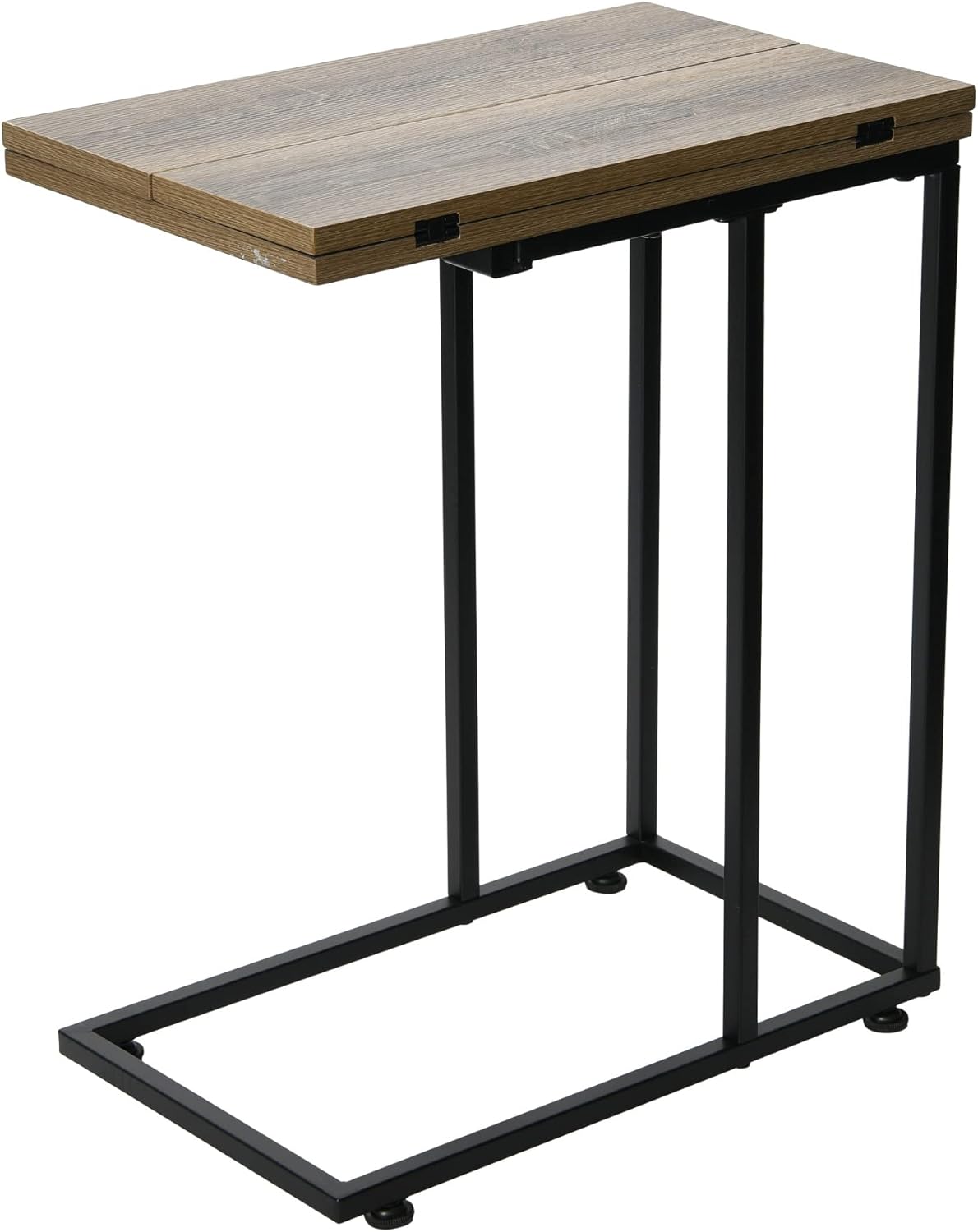 Household Essentials Jamestown Round Coffee Table Ashwood Rustic Wood Grain and Black Metal, 31.5 x 31.5 - Image 65