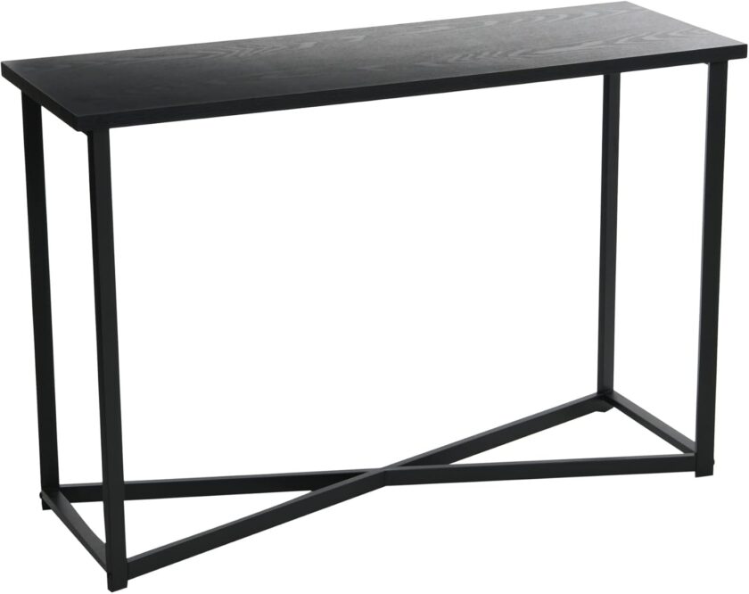 Household Essentials Jamestown Round Coffee Table Ashwood Rustic Wood Grain and Black Metal, 31.5 x 31.5 - Image 46