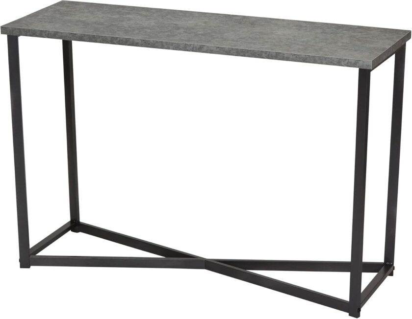 Household Essentials Jamestown Round Coffee Table Ashwood Rustic Wood Grain and Black Metal, 31.5 x 31.5 - Image 61