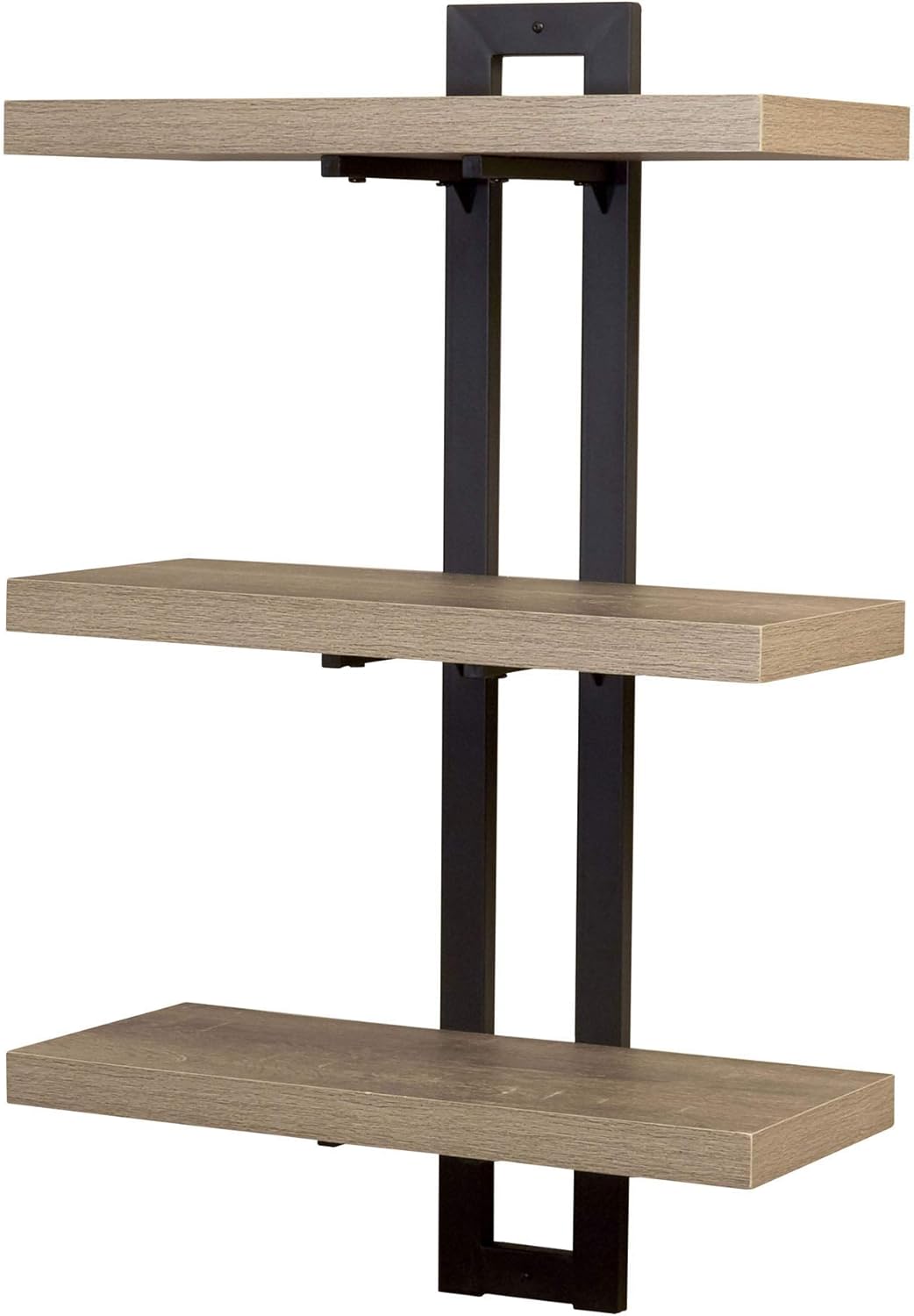 Household Essentials Jamestown Round Coffee Table Ashwood Rustic Wood Grain and Black Metal, 31.5 x 31.5 - Image 72