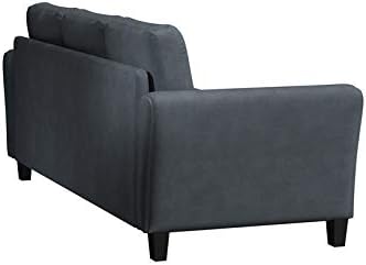 LifeStyle Solutions Watford Sofa, 78.8" W x 31.5" D x 33.9" H, Dark Grey - Image 9
