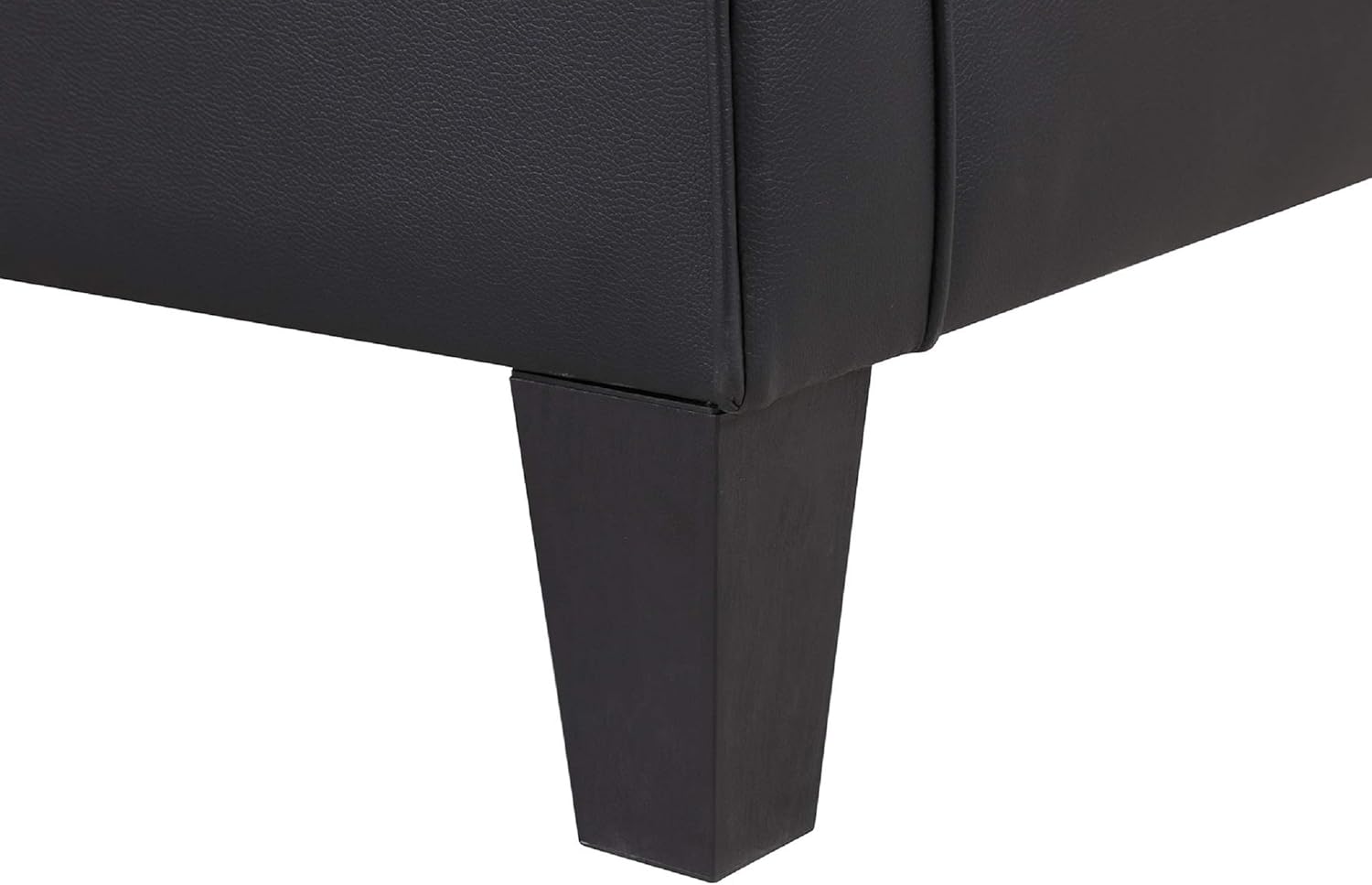 Lohoms Modern Faux Leather Accent Chair Upholstered Living Room Arm Chairs Comfy Single Sofa Chair Black - Image 7