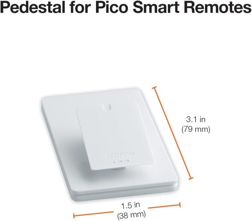 Lutron Caseta Wireless Pedestal for Pico Smart Remote, L-PED1-WH, White - Image 5