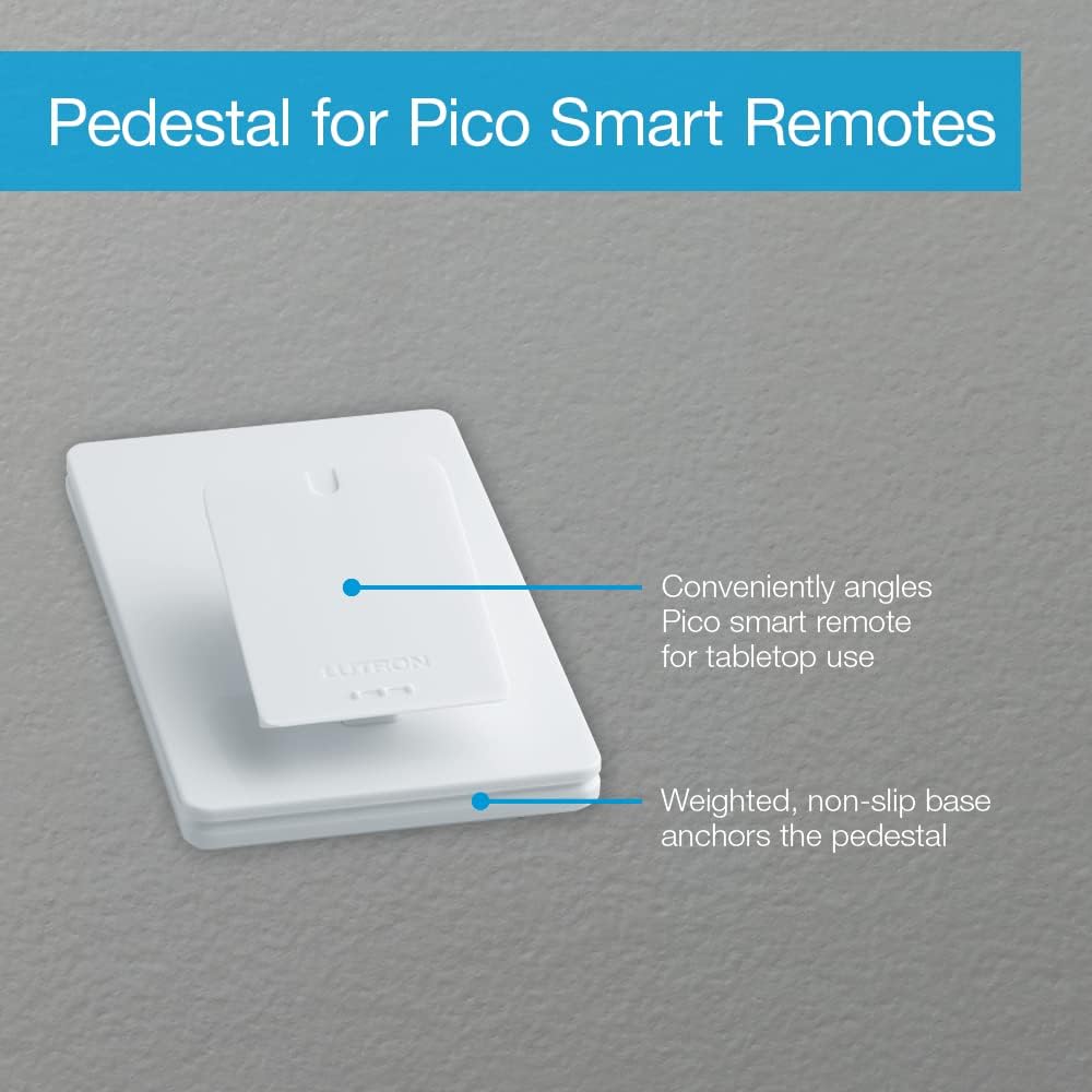 Lutron Caseta Wireless Pedestal for Pico Smart Remote, L-PED1-WH, White - Image 4
