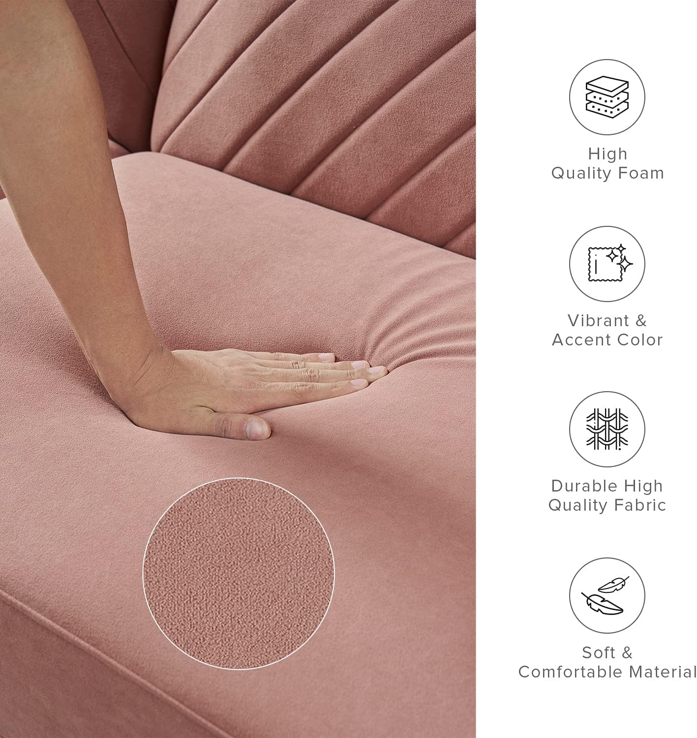 mopio Chloe Futon Sofa Bed, Convertible Sleeper Sofa with Tapered Wood Legs, 77.5" W, Small Splitback Sofa for Living Room, Twin - Image 6