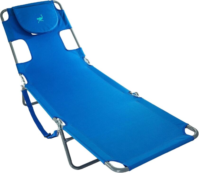 Ostrich Chaise Lounge, Red - Image 13