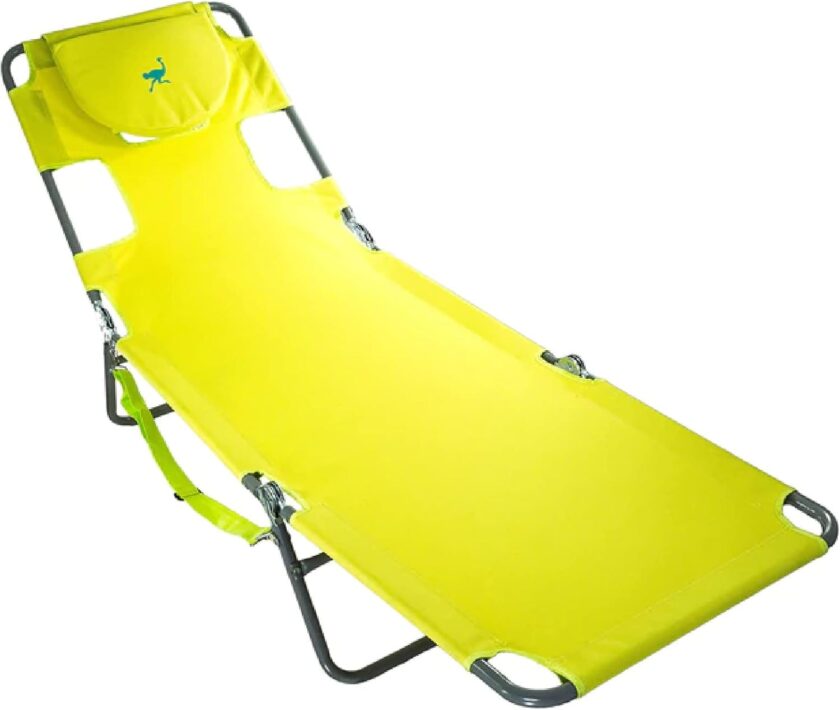 Ostrich Chaise Lounge, Red - Image 11