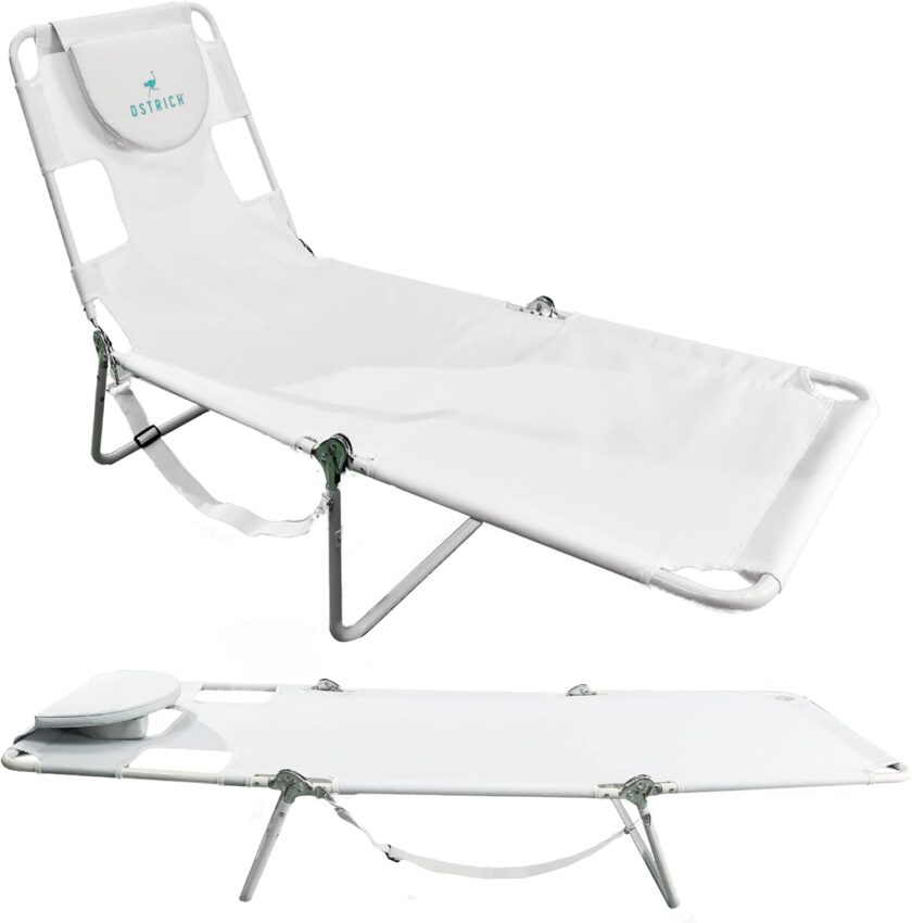 Ostrich Chaise Lounge, Red - Image 10