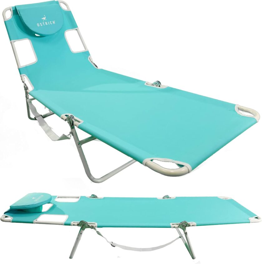 Ostrich Chaise Lounge, Red - Image 12