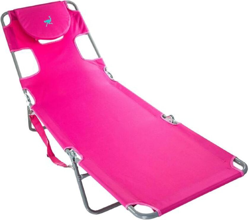 Ostrich Chaise Lounge, Red - Image 15