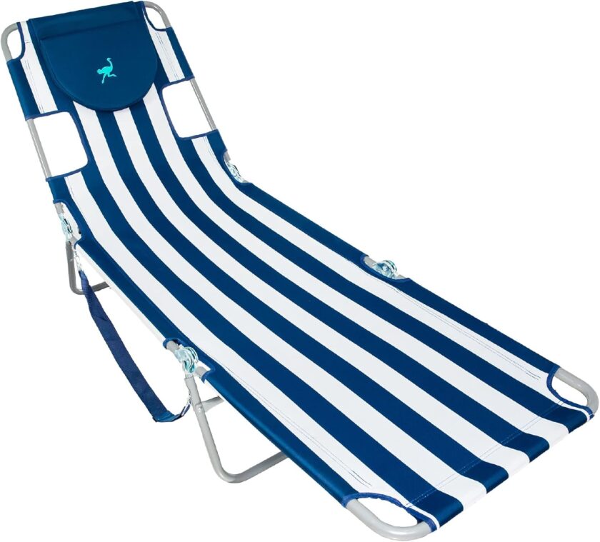 Ostrich Chaise Lounge, Red - Image 14