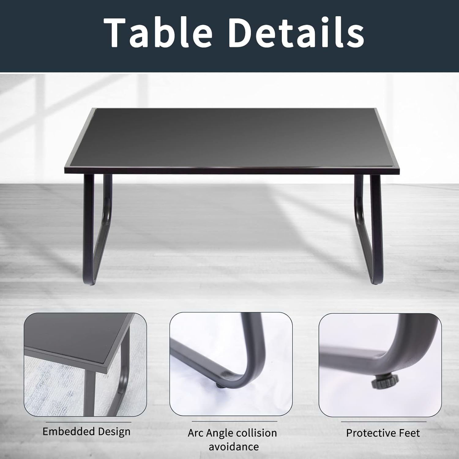 PAIQIAN 4-Pieces Patio Furniture Set Patio Furniture Outdoor Furniture Modern Conversation Set Bistro Set with Loveseat and Coffee Table for Courtyard, Lawn and Balcony (Grey) - Image 6